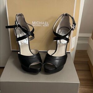 Michael Kors Black Strappy Heels